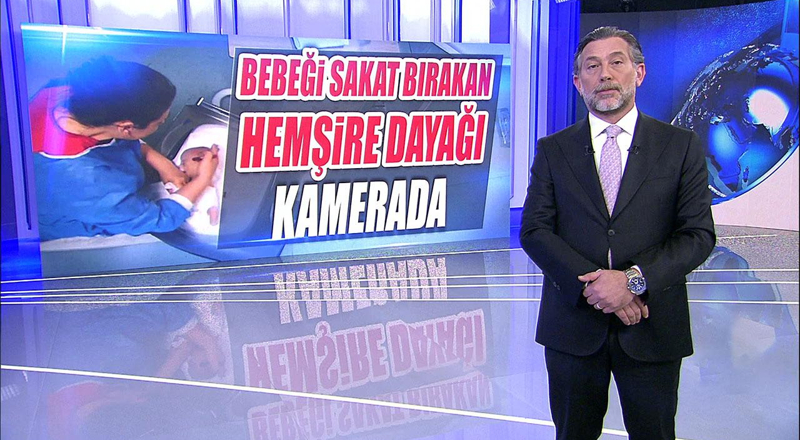 Bebeği sakat bırakan hemşire dayağı kamerada!