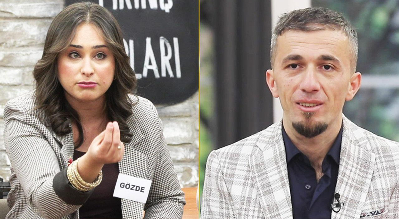 Gözde stüdyoda eşiyle kavga etti!